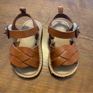 First Steps braided sandals